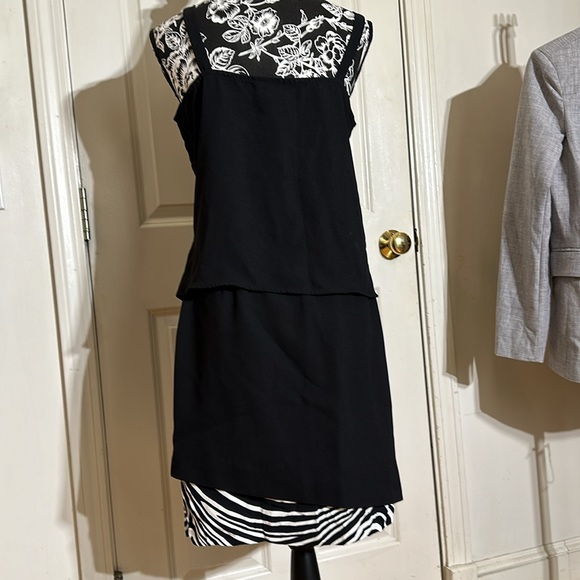 GANTOS   Size 10. Black with zebra detail 2 piece camisole with skirt like new - Picture 3 of 11